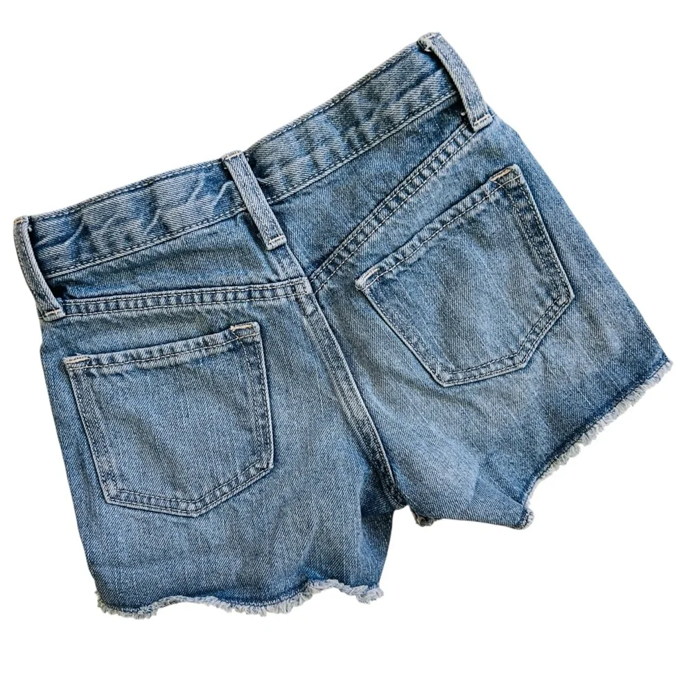 OLD NAVY Kids Blue Distressed Denim Shorts Cotton Denim Size 6